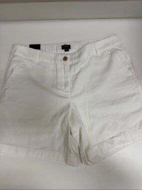 J. Crew Women's White Chino Bermuda Shorts-NWT